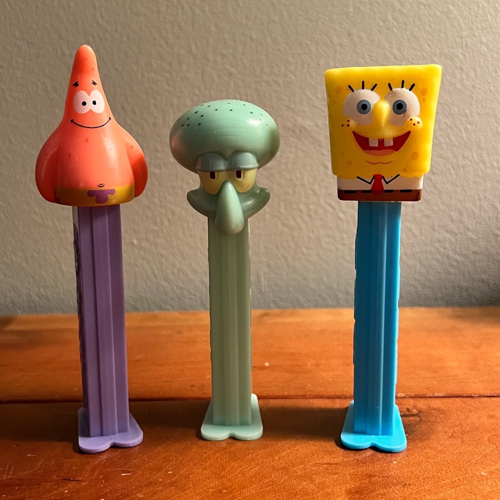 Vintage Pez dispenser Sponge Bob Square Pants & Friends lot of 3